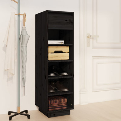 Union 5 Pair Solid Wood Shoe Storage Cabinet