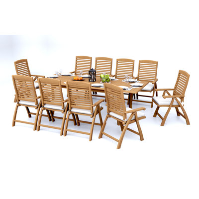 Ashley Outdoor - Piece Teak Dining Set
