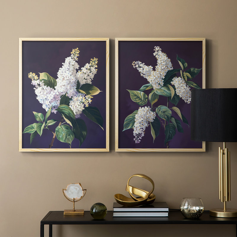 Série FLORAL CCXLV - reproduction encadrée de qualité supérieure - prête à être accrochée - aucun clou requis - aucun clou requis