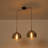 Dual-Light Hand-Blown Mirrored Glass Pendant