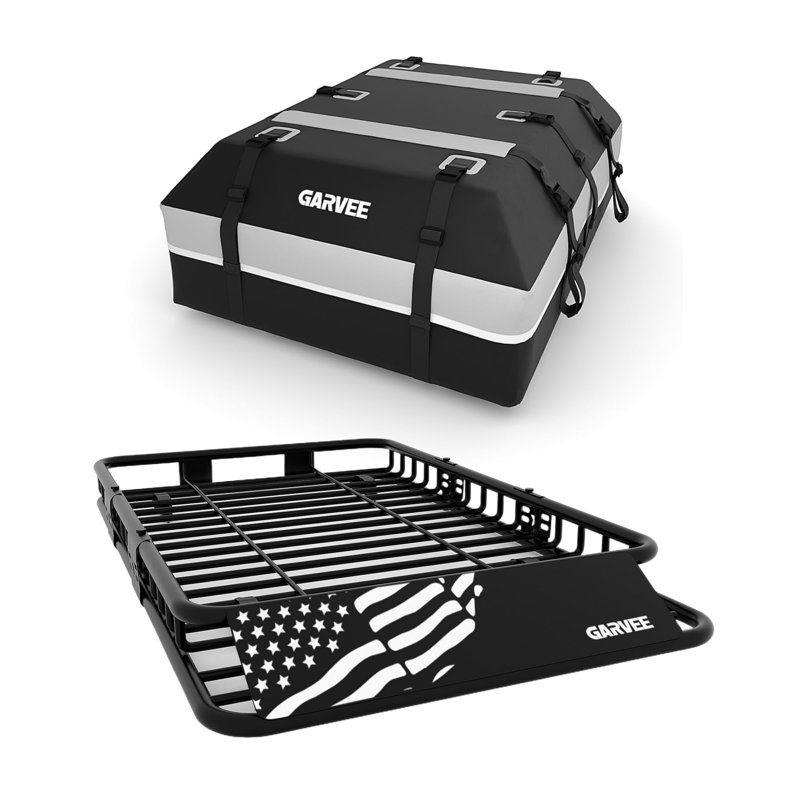 Panier de support de toit universel, support de toit sur le toit d'une capacité de 200 lb, panier de porte-bagages supérieur robuste pour VUS, camions, véhicules