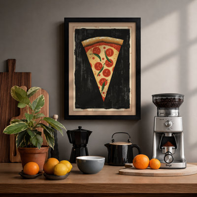 Slice Of Pepperoni Graphic Art - Print