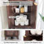 Armoire de coin incurvée moderne et incurvée, grand rangement avec tablettes réglables, conception peu encombrante pour la maison, noyer