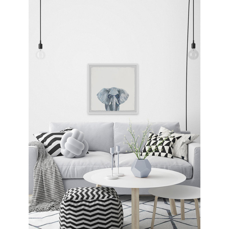 Genius Elephant by Marmont Hill - Single Picture Frame Print, 51cm x 51cm W