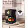 Coffee Maker, Drip Retro Style Coffee Machine With Glass Coffee Pot With Reusable Coffee Filter & Three Brewing Modes, 30Minute-Warm-Keeping,(Black)