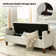 Dezaria Modern 61"Wide Storage Bench with Solid Wood Legs and Hollow Handles