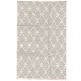 Damask Area Rug in Gray