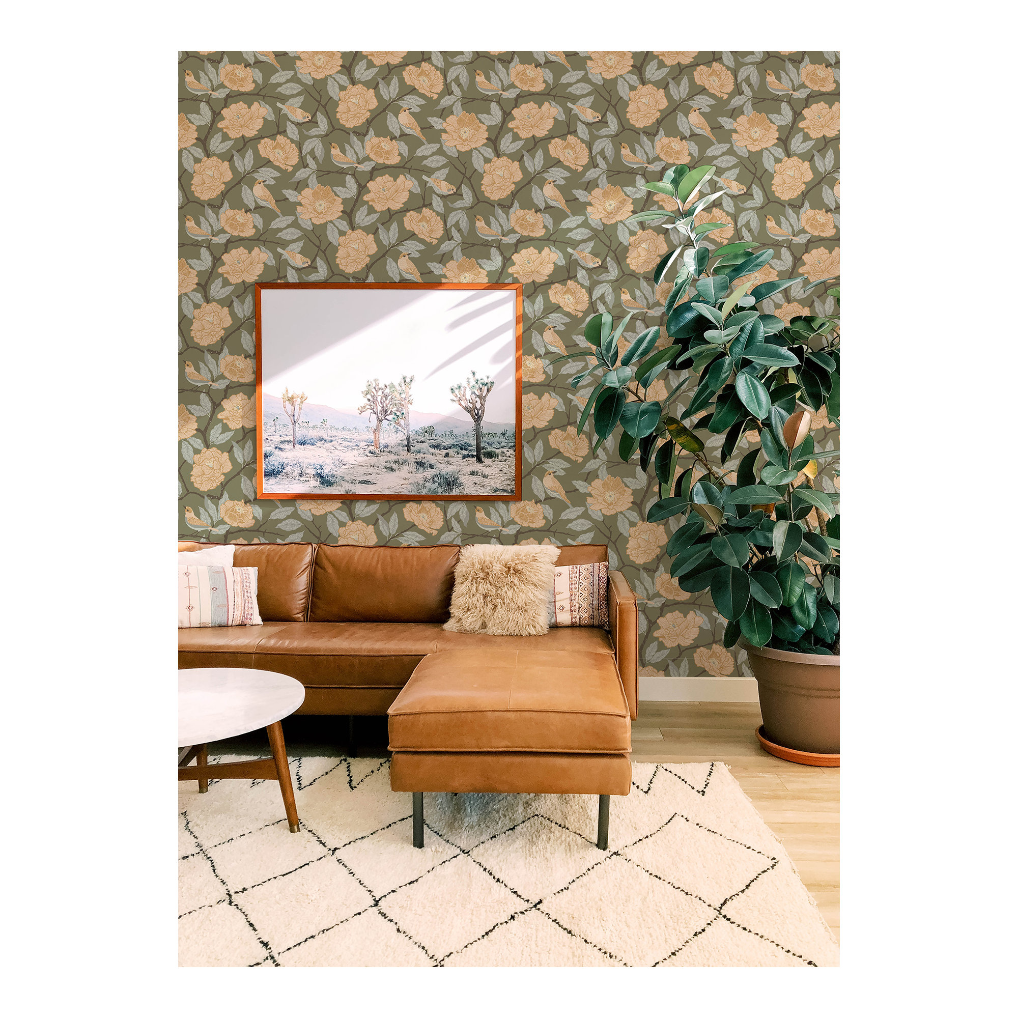 Botanical Wallpaper, Green