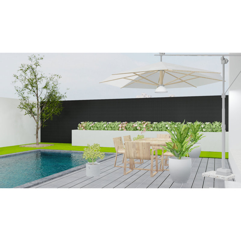 106” x 8.5” Outdoor Composite Cladding Siding, Wall Paneling Board Siding System, Weatherproof and UV-Resistant (Set of 2)