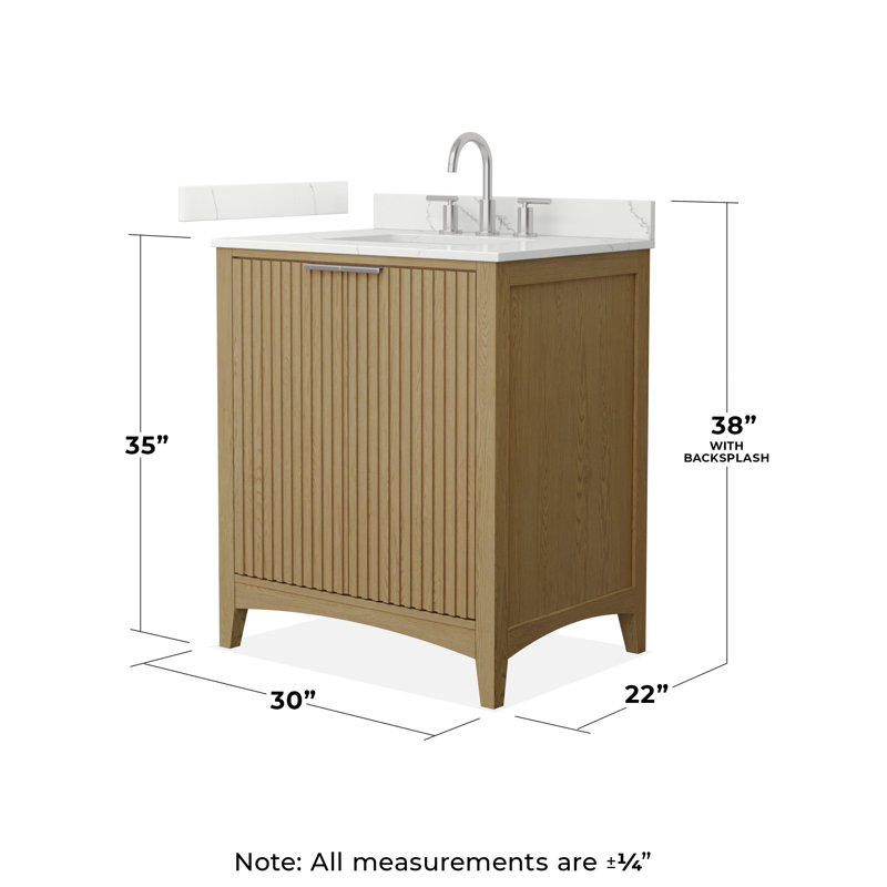Palmilla 48" Freestanding Single Bathroom Vanity with Quartz Top, White Quartz, Beige / Brushed Nickel, 60"