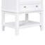 Base de meuble-lavabo 24 po - blanc, bois massif, tiroir et tablette ouverte pour accessoires seulement avec accessoires pratiques
