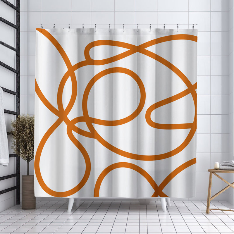 Rideau de douche Coco, Orange