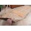 Tapis de couloir turc fait à la main en orange vif pour un décor rustique idéal pour la décoration de couloir