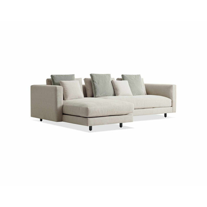 Hands Down Chaise Sectional, Landa Stone, Left Hand Facing