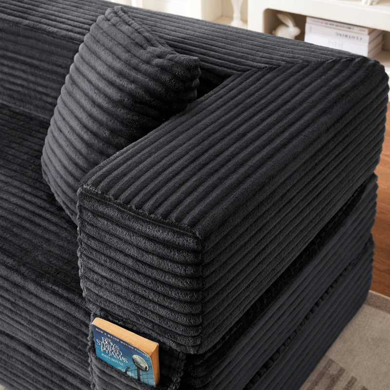 Canapé moderne pour appartements et salon, Chenille gris foncé