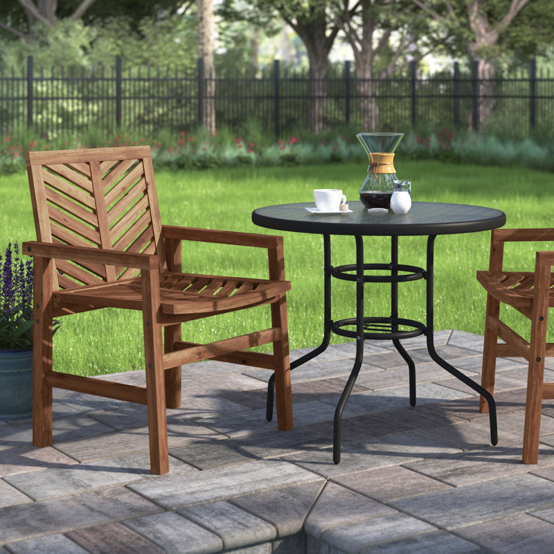 Outdoor Patio Dining Armchair, Brown