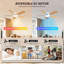 Ventilateurs de plafond avec lumières, ventilateur de plafond à profil bas RVB 54 pouces avec lumière et télécommande, à intensité variable, moteur à courant continu réversible, silencieux, 6 vitesses, ventilateur de plafond encastré pour le sal-554546072-554546073