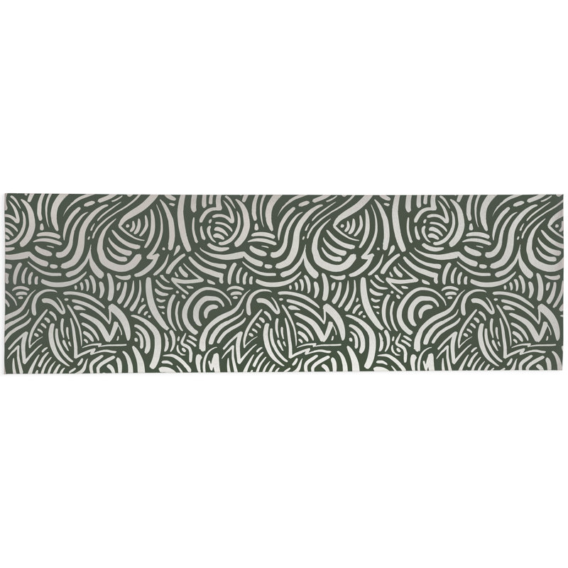 Cozy Swirl Non-Slip Outdoor Rug, Runner 2'6" x 8'