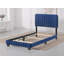 Lit simple en velours bleu marine Valletta-179941522-179941526