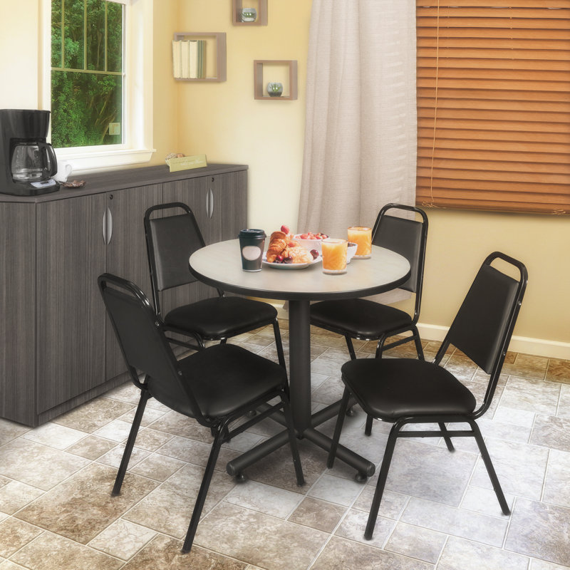 Regency Kobe Round X-Base Breakroom Table, Maple