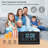Alarm Clocks For Bedrooms With Battery Backup, Auto Set Digital Clock With Date And Day Of Week, Indoor Temperature Humidity, Moon Phase, Dimmer, Auto DST, USB Port
