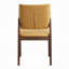 Ensemble de 2 chaises de salle à manger de style campagnard avec finition noyer et jaune