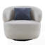 Fauteuil demi-tonneau pivotant pour petits espaces