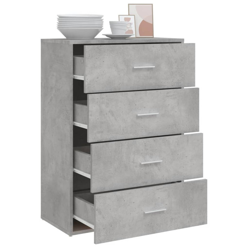 Osualdo 60cm Sideboard, Concrete Grey