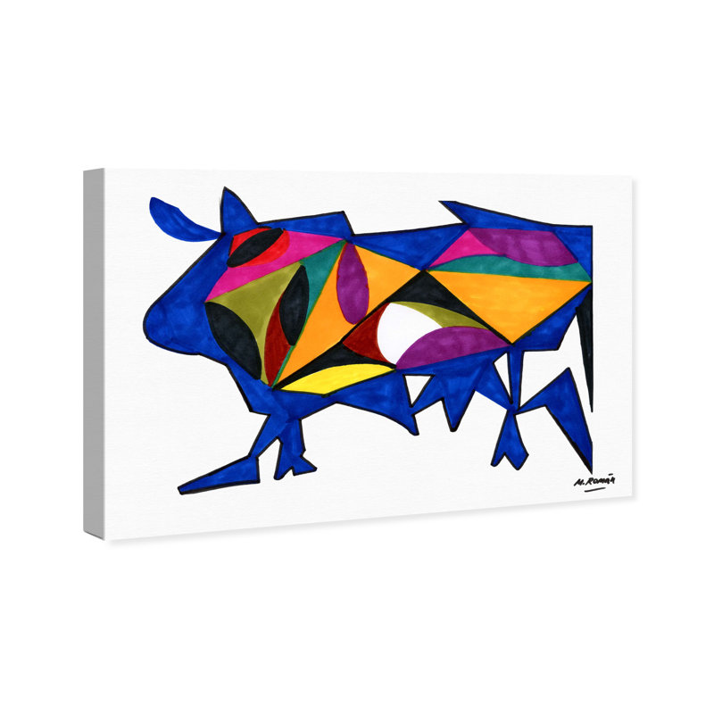 Manuel Roman - Bull Sunrise Print by Oliver Gal, 36"H x 54"W, Gallery Wrapped