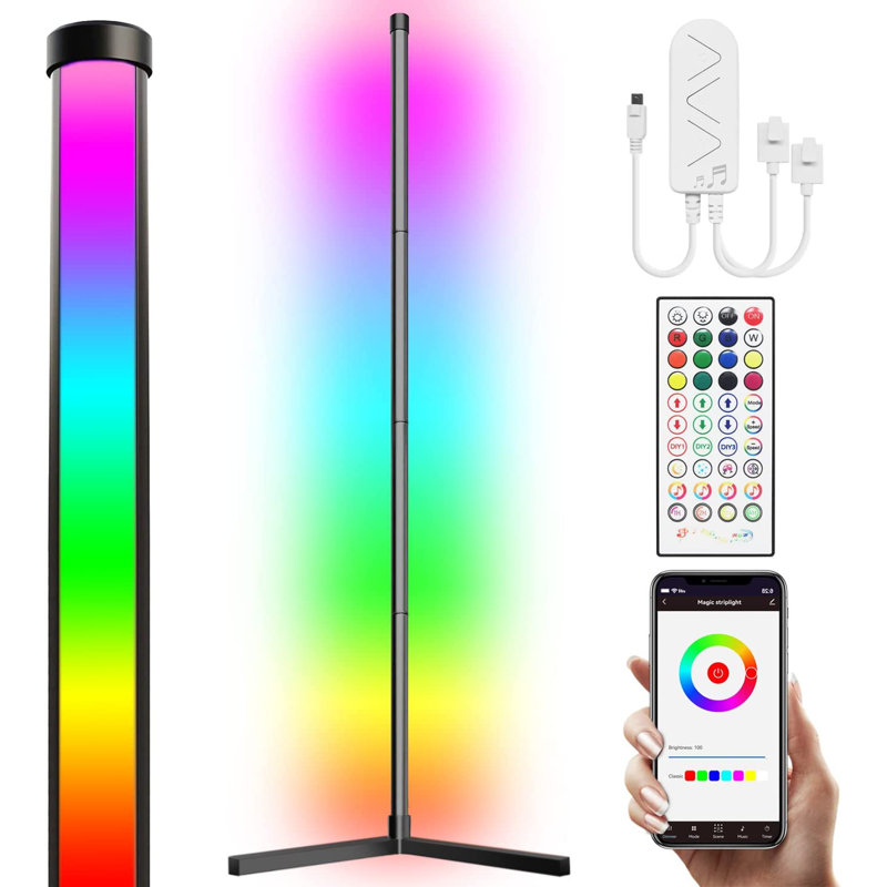Ahman 61'' Alumium LED Floor Lamp with USB