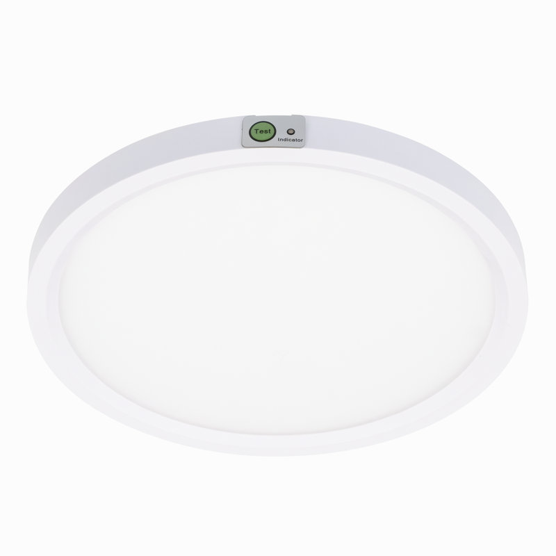 Round Edge Lit LED Disk Downlight with Test Button