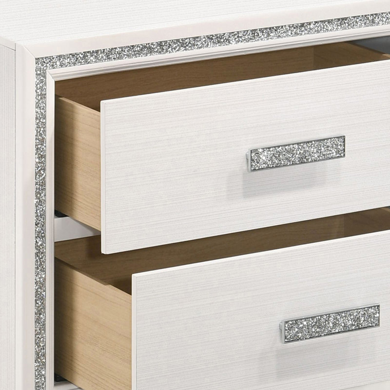 Table de chevet blanche moderne 2 - Design spacieux et sécuritaire avec rangement contemporain