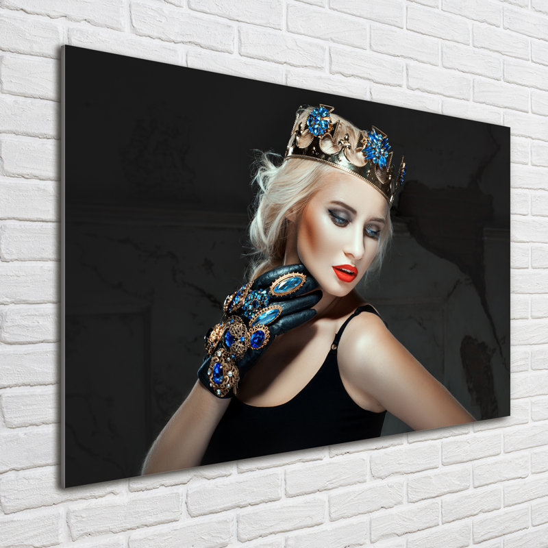 Woman In A Crown - Unframed Art Prints on Glass