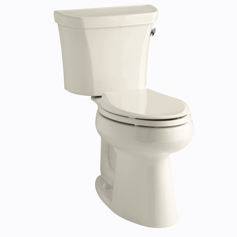 Highline 1.28 GPF Elongated Two-Piece Toilet (Seat Not Included), Black Black™, Right-Hand