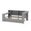 Lit plateforme double avec tête de lit tapissier, bureau intégré, 8 tablettes de rangement, lit gigogne escamotable, lumières DEL-122261640