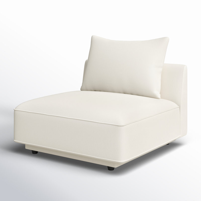 Catalya Upholstered Slipper Chair, Novax White Boucle, 30" H x 37.75" W x 37.75" D, No