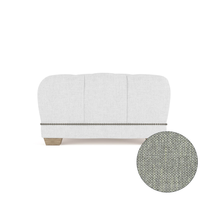 Repose-pieds Hudson, Pebble Weave Linen Haze, Patiné