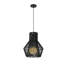 1-Light Modern Black Unique/Statement Hand-Woven Rattan Chandelier Bubble Trasitional Cylinder Medium Natura Pendant Light For Bedroom