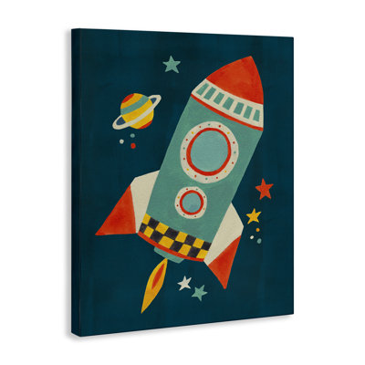 Art mural sur toile Rocket Ship in Space par Irene Chan