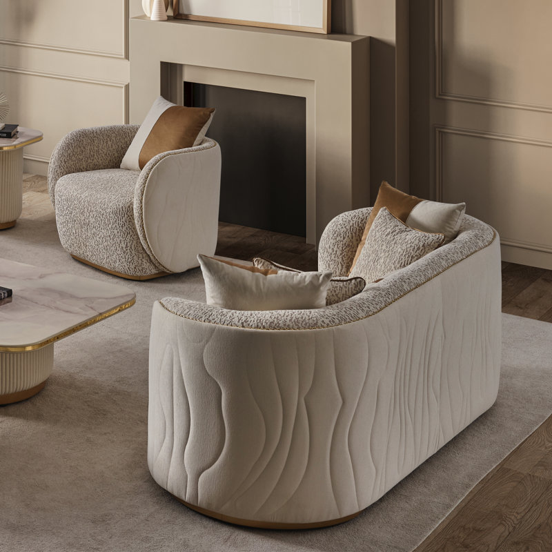 Gineverra Sofa - Biscotti/Ivory Gold