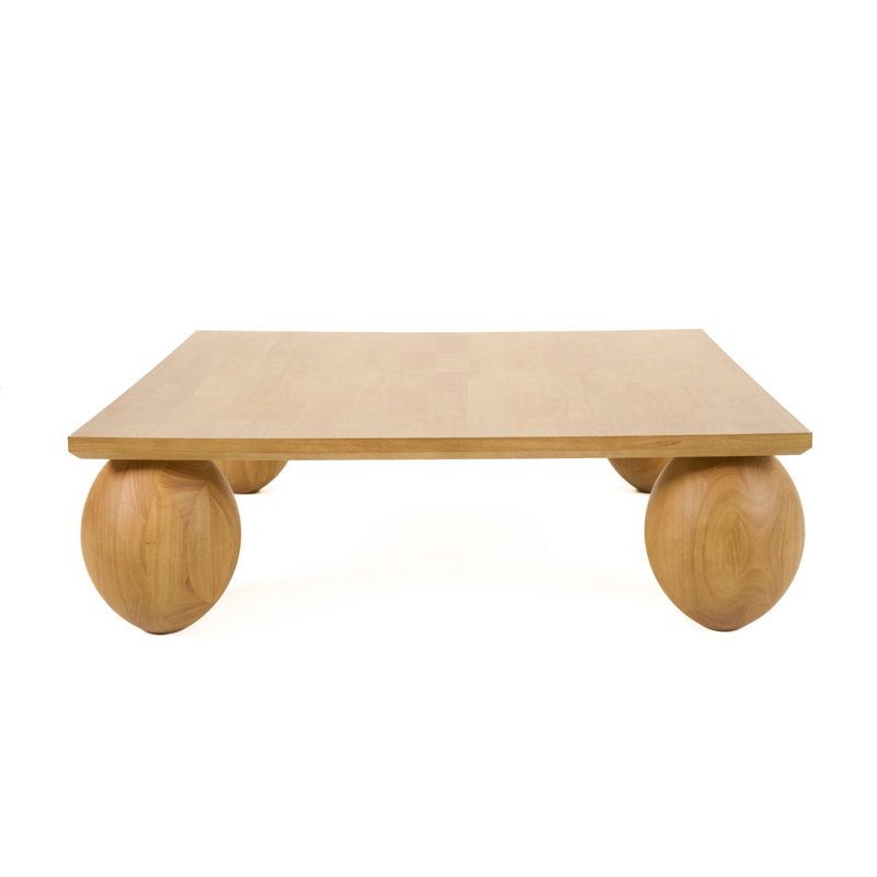 VIG Furniture Optima - Modern Natural Rubberwood Square Coffee Table ...