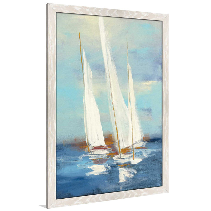« summer regatta iii », reproduction de peinture à l’acrylique, H 51,5 po x l 35,5 po x P 0,75 po