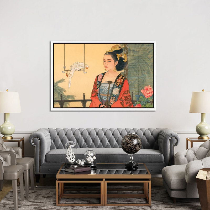 Beauty From Afar - Painting on Canvas, White Framed, 152.5 cm H x 101.5 cm W