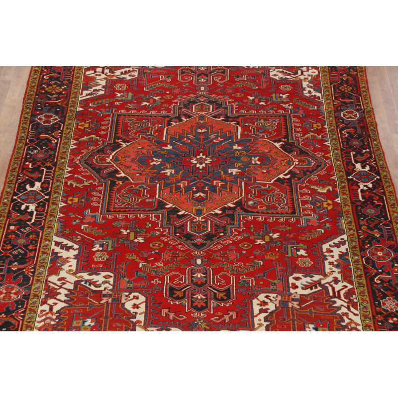 Tapis traditionnel géométrique rétro 8 x 11