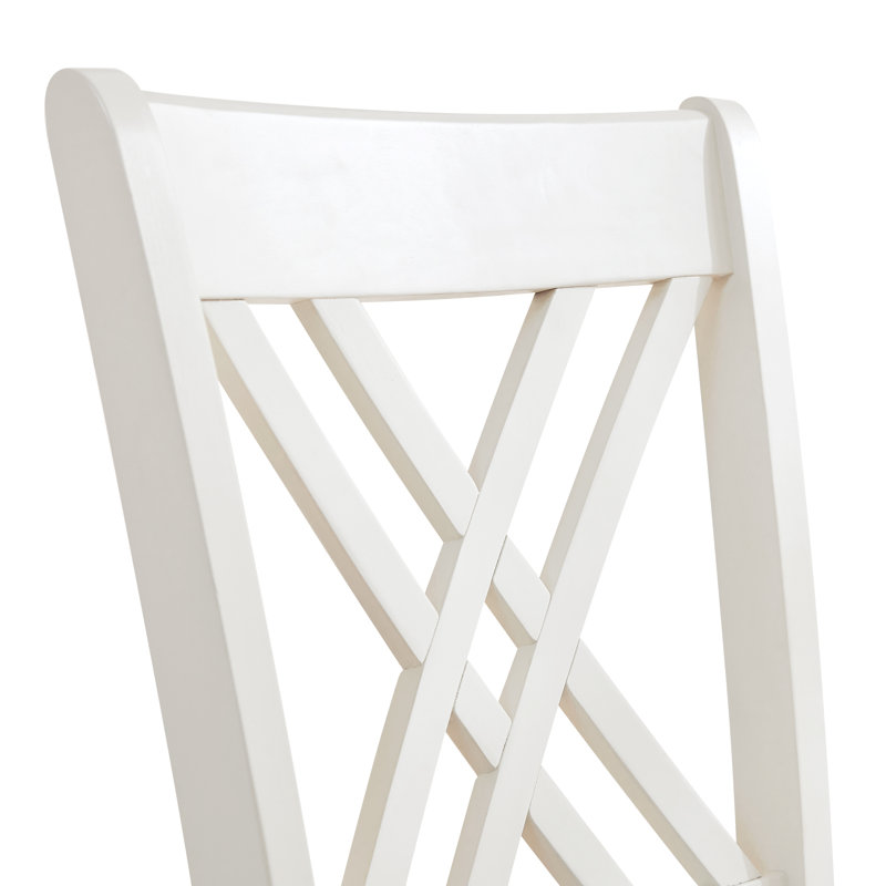 7-Piece Farmhouse Extendable Dining Set, White/Gray