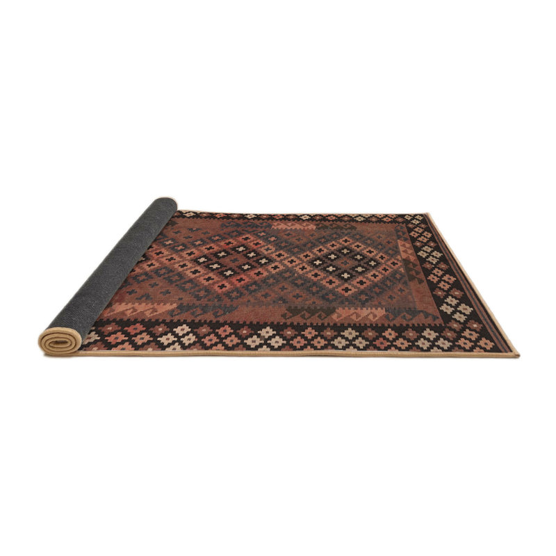 Tapis brun Southwestern, Rond 3 pi