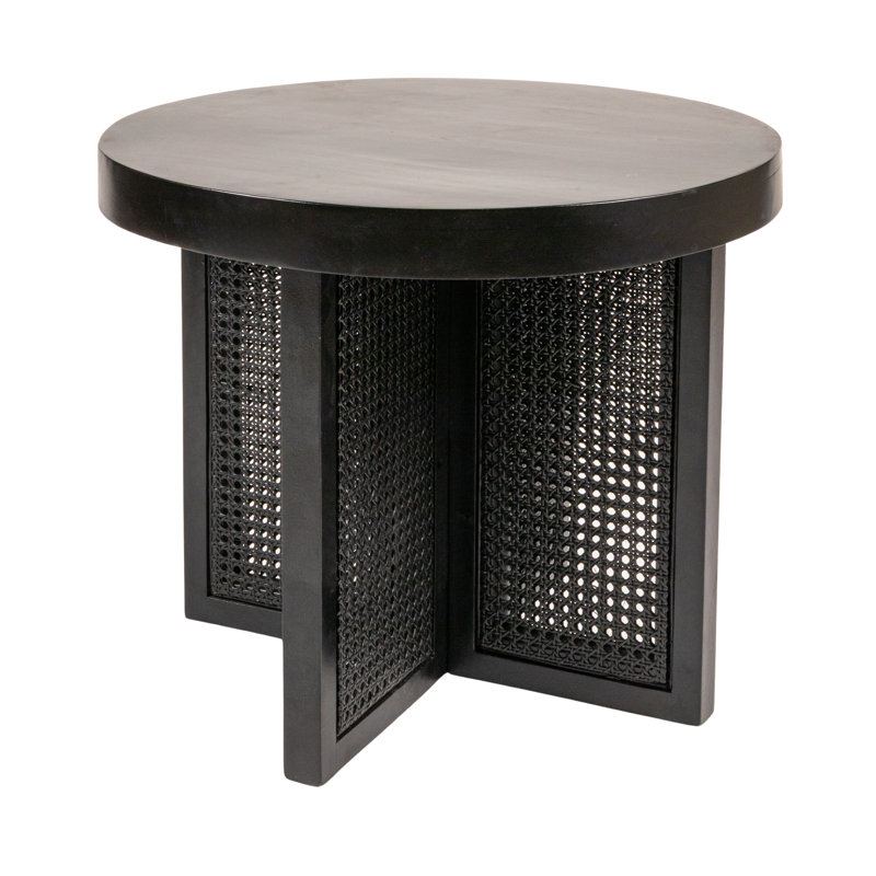 Table d'appoint ronde Rowan, Noir