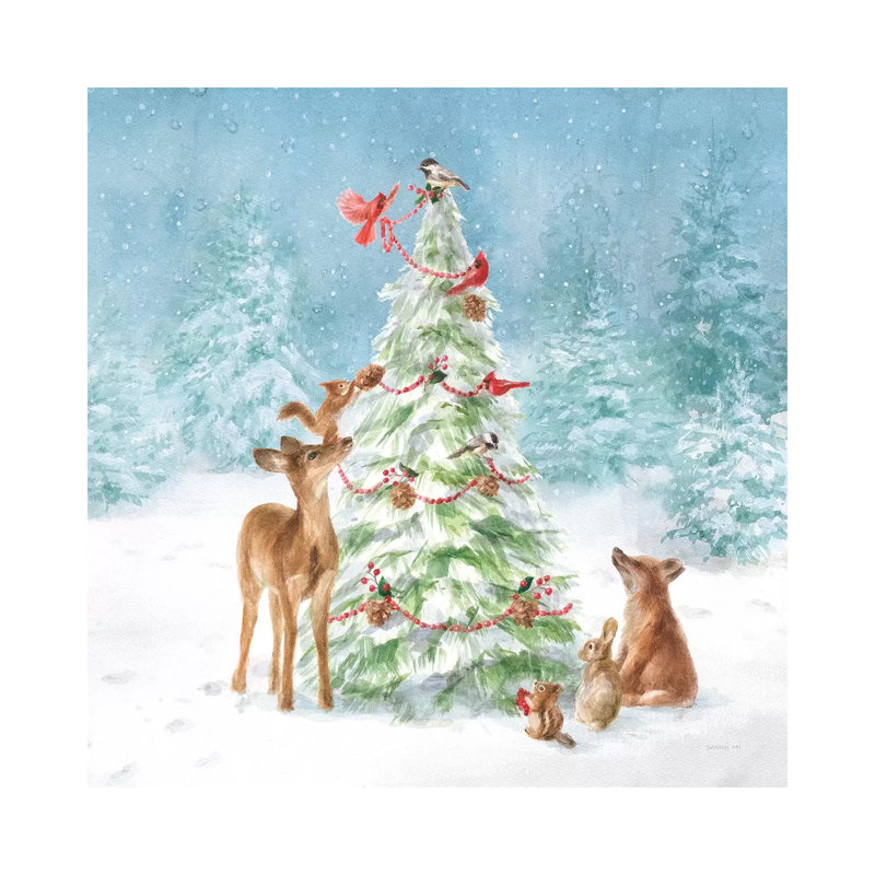 Woodland Celebration II by Danhui Nai - Wrapped Canvas Gallery-Wrapped Canvas Giclée, 30.48 cm H x 30.48 cm W