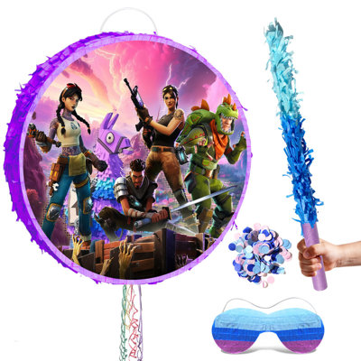 Ensemble de 4 décorations pour fêtes d'anniversaire Fortnite