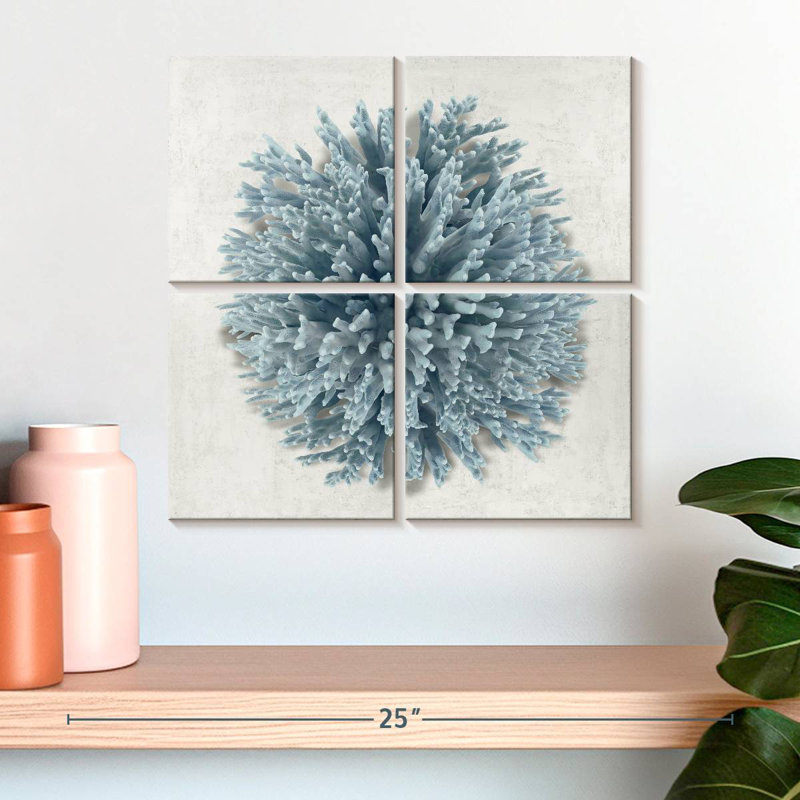 Bleu corail Brampt I, H 18 po x l 18 po